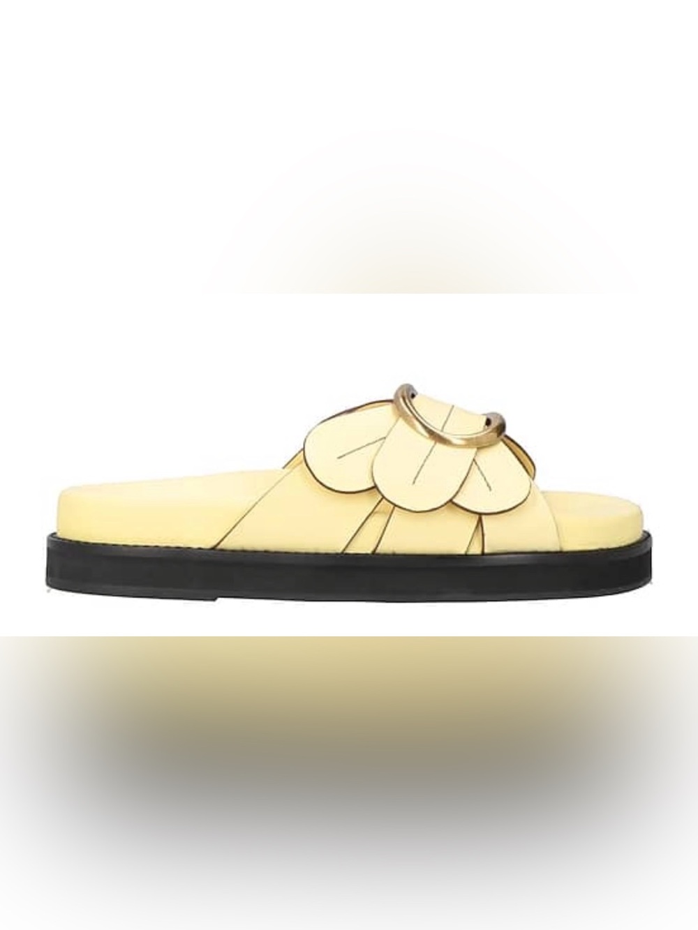 Women’s Yellow Daisy Accent Slip-On Sandals 8